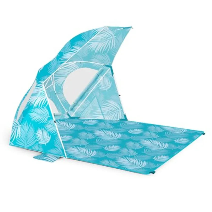 

Update Pop Up Beach Umbrella Portable Beach Tent Shelter Beach Shade Sun Canopy with UPF 50+ UV Protection Extendable Floor wit