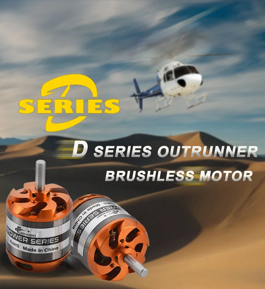 FlashHobby D3542 3542 1000KV 1250KV 1450KV Brushless Outrunner Motor For Mini Multicopters RC Plane Helicopter thumbnail 6