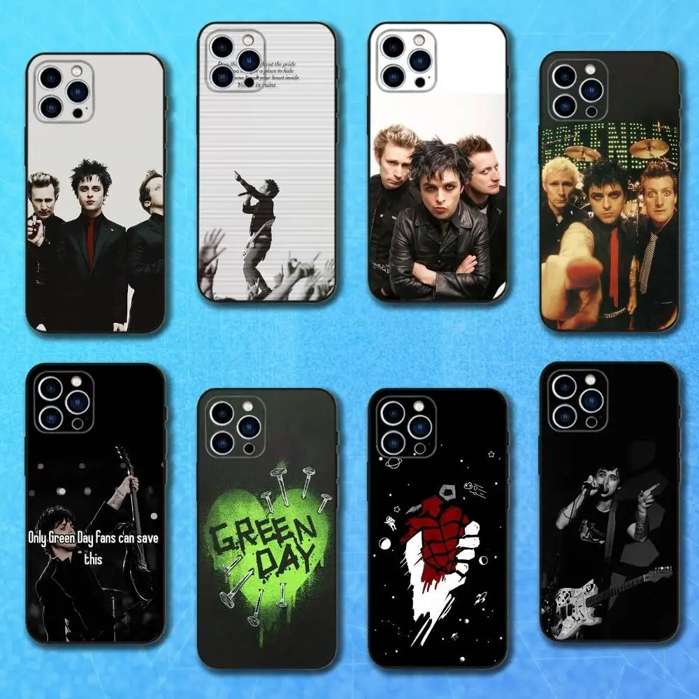 

Hot G-Greens D-Day Band Phone Case For iPhone 17,16,15,14,13,12,11 Plus,Pro Max,XS,X,XR,SE,Mini,8,7,Soft Silicone Black Cover