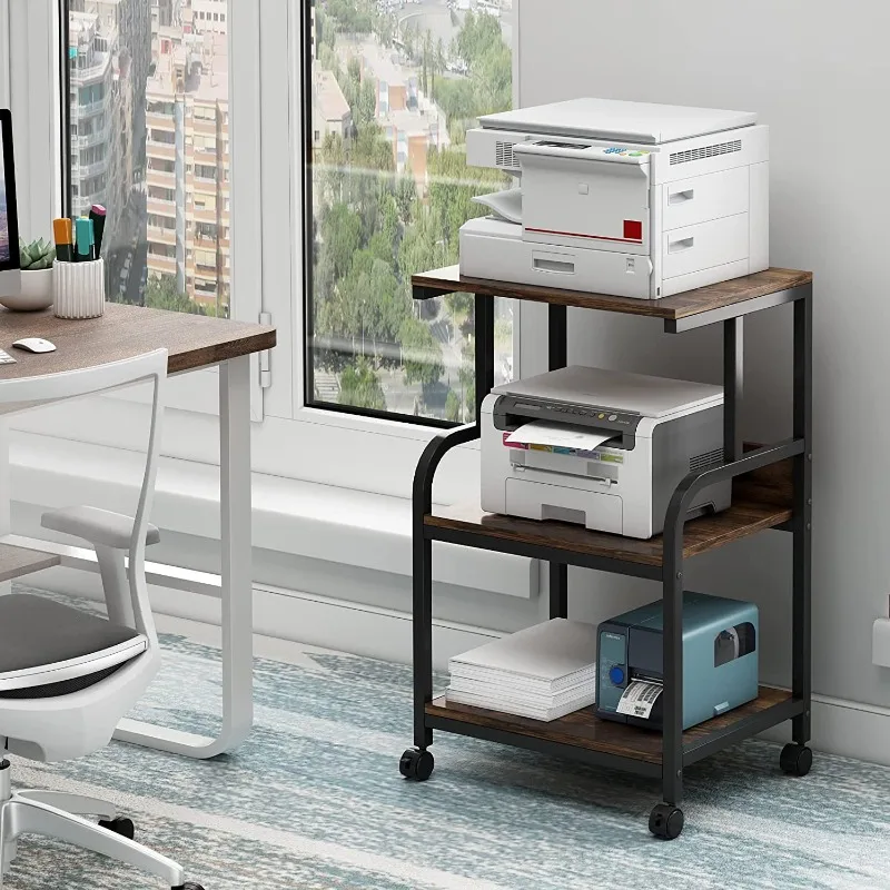 Printer shelf Office rack Copier rack Movable host Multi-layer floor storage rack
