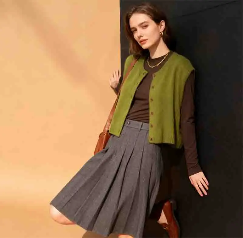 

Vests Waistcoats Thin Womens Vest Elegant Woman Autumn Corduroy Embroidered Fitted Cleanfit Classical Decorative Textured Weave