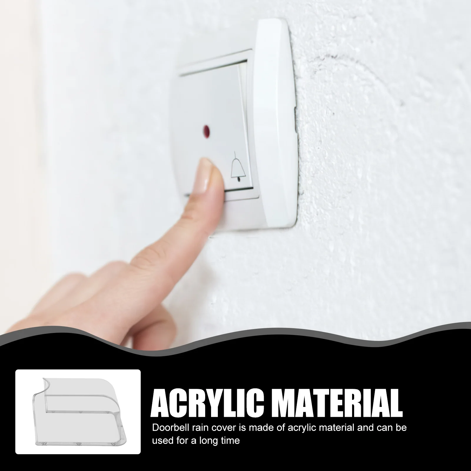 

Waterproof Doorbell Cover Acrylic Splash-Proof Protector For Outdoor Door Access Control Machine Attendance Device Shell