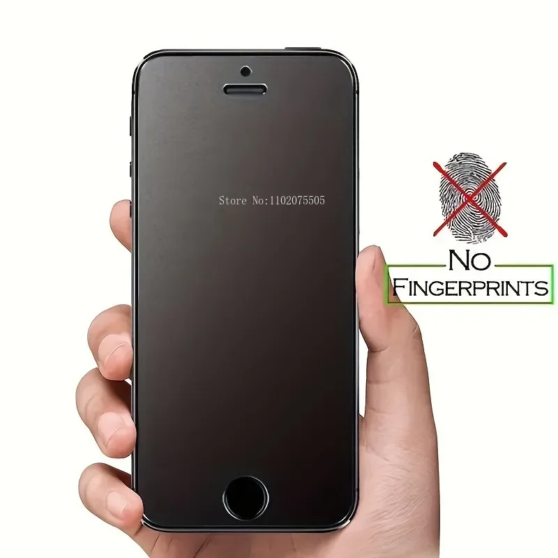 Protetor de Tela Matte para iPhone, Vidro Temperado para iPhone 7, 8 Plus, XR, XS, 16, 15, 12 Pro Max, 12, 13 Mini, 14, 11 Pro, 2 peças