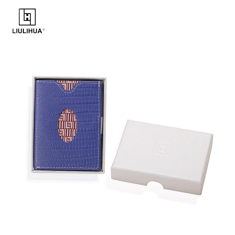 

LLH new Slim small three fold Wallet fashion simple cow leather RFID card clip Mini Business Wallet