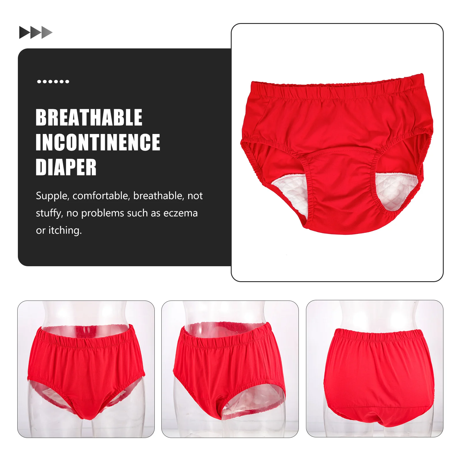 

Waterproof Incontinence Diaper Breathable Wear-Resistant Reusable Adult Care Pants Portable For Elderly Disabled Travel