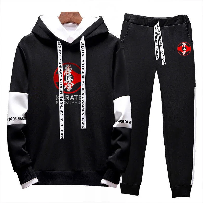 

Kyokushin Karate Printed Men Clothes Streetwear Tracksuit Pullover Sweatshirt+Joggers Pants 2 Pieces Set Hoodies Sportwear Suit