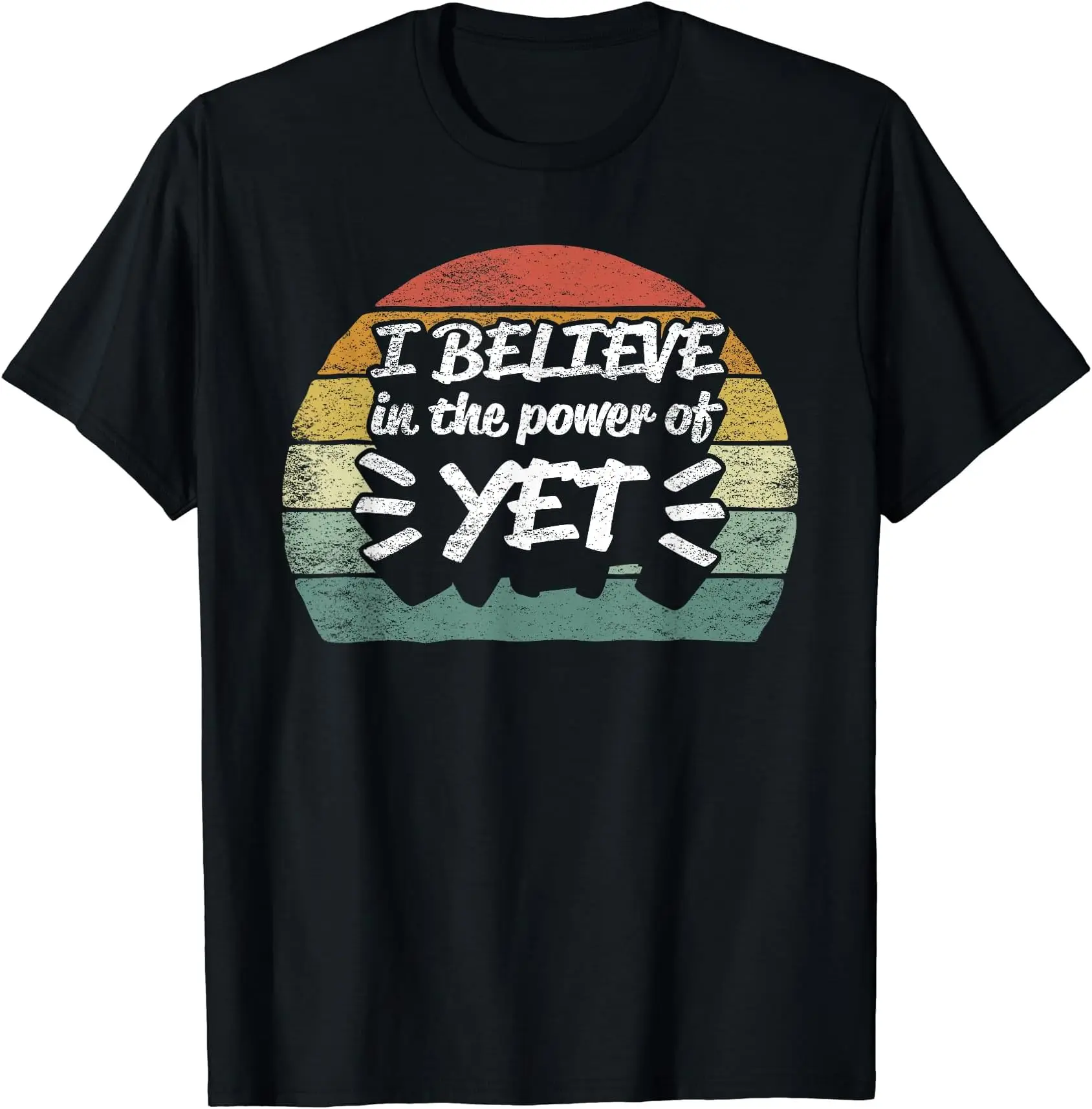 Growth Mindset Teacher Gifts I Believe In The Power Of YetCartoon Printing Summer Short Sleeve