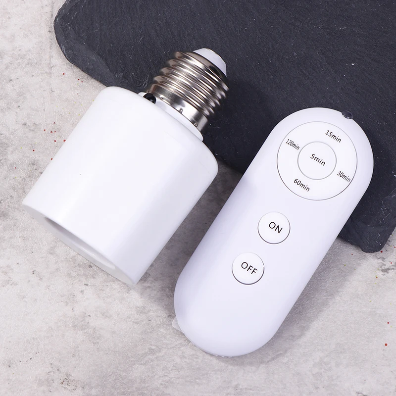 Wireless Remote Control E27 Light Socket Lamp Holder 8M Range For LED Bulbs Lamp Socket Wireless Light Switch Kit AC180-250V