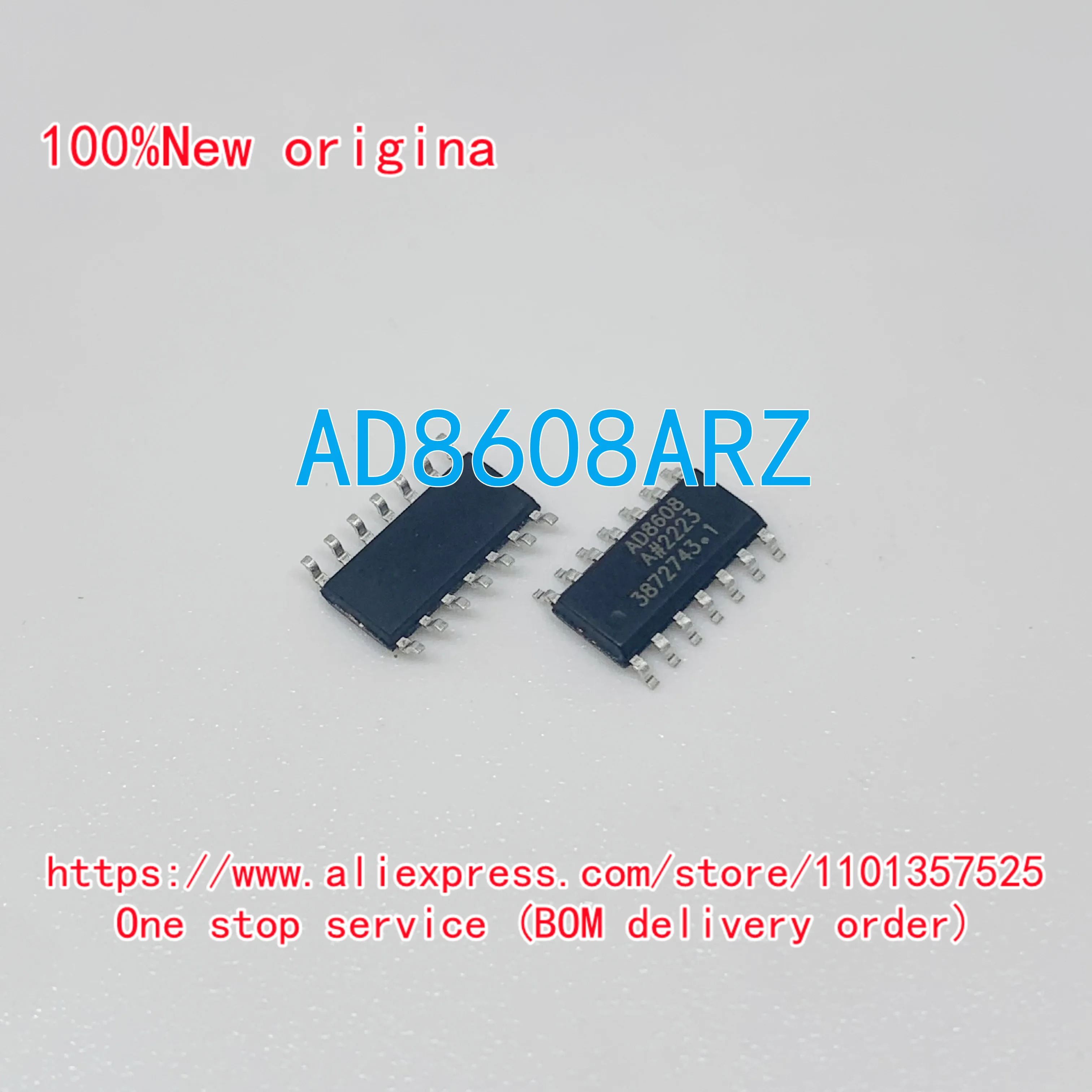 (5pcs) 100%Original: AD8608ARZ AD8608A  AD8608 A - CMOS amplifier 4 circuit full swing 14-SOIC