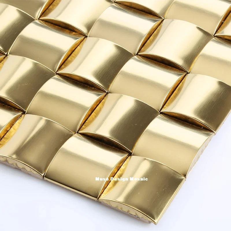 

Европейский стиль, золотая металлическая мозаичная плитка, настенная наклейка, кухонный фартук, камин, стена, украшение для обустройства дома