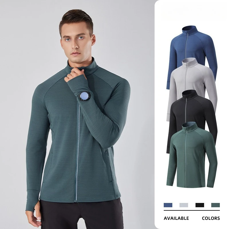 

2025 Autumn Sports Jacket Men's Zip Sweater Training Long Sleeve Outdoor Fitness Running Casual Jacket
