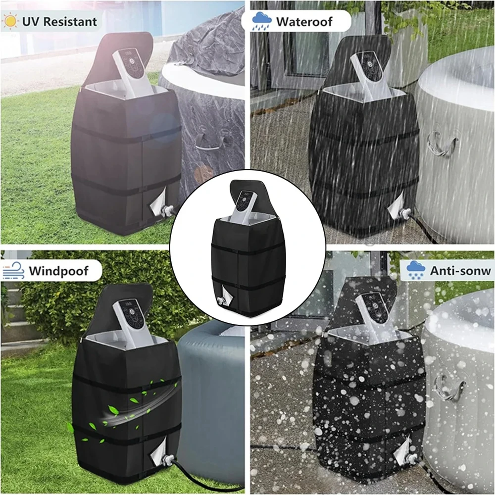 Portable Outdoor Water Heater Pump Cover 43x38x54 Cm Universal Inflatable Spa Water Heater Pump Cover For Hot Tub Pool Parts