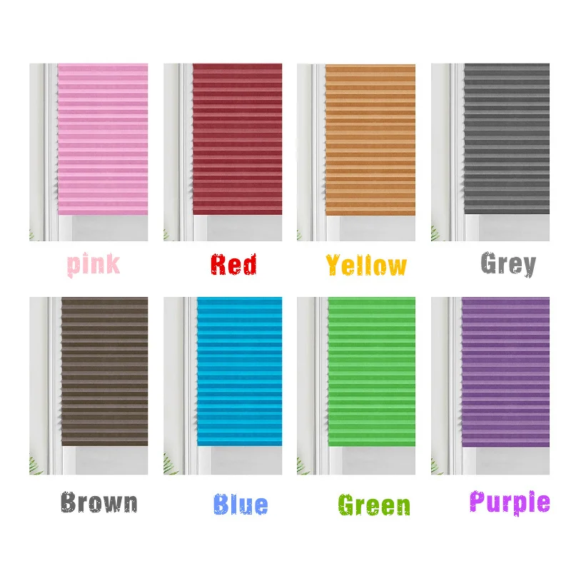 10 ألوان ذاتية اللصق تعتيم مطوي ورقة الظل مطوي الستائر الستائر للمطبخ الحمام مكتب شرفة ويندوز ظلال