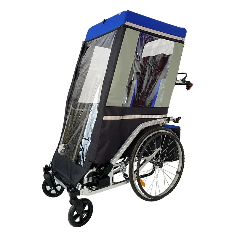 

Adult travel sightseeing car/bicycle trailer/wheelchair, hand-pulled cart, folding car