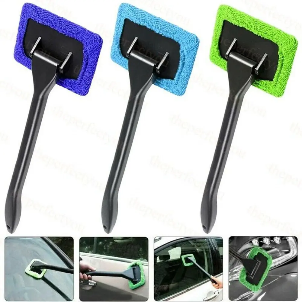 New Glass Tool Car Window Cleaner Easy Clean Dust Removal Cleaning Brush Long Handle Convenience Car Windshield Cleaning Tool