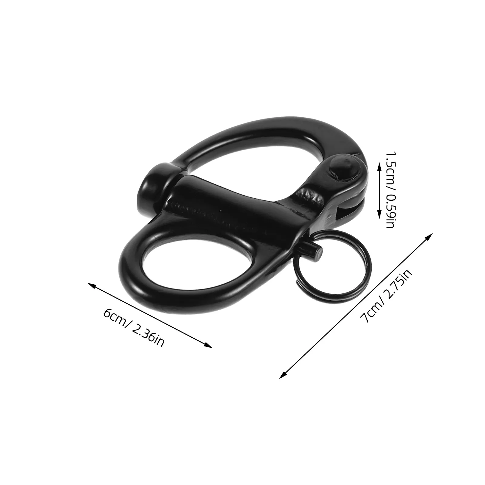 2Pcs Marine Stainless Steel Fixed Snap Shackle Quick Release Swivel Hook Sailing Hardware Boat Rigging Anchor Clips Spring