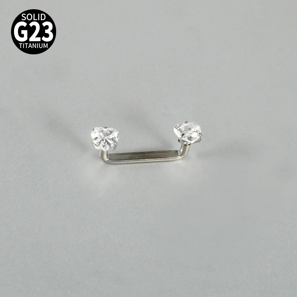 Titanium Microdermal Surface Piercing Barbells with CZ Crystal