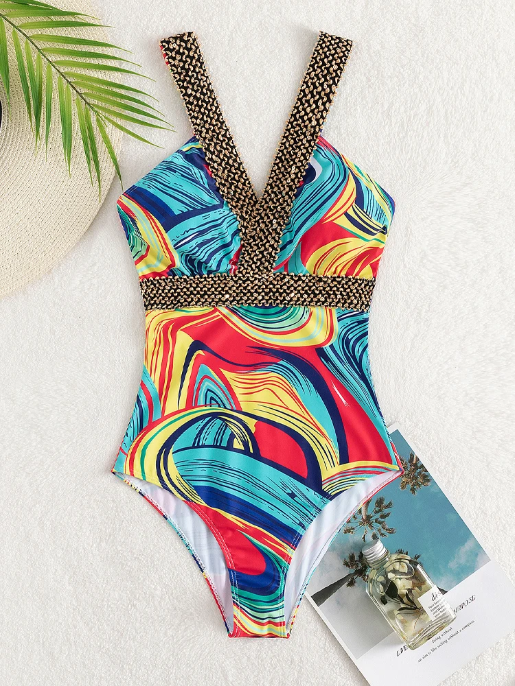 Vigoashely 2026 Sexy Print Strapped Swimwear Women Push UP One Piece Swimsuit Monokini Backless Hollow Summer Bathing Suit 3 Vigoashely 2026 Sexy Print Strapped Swimwear Women Push UP One Piece Swimsuit Monokini Backless Hollow Summer Bathing Suit 3
