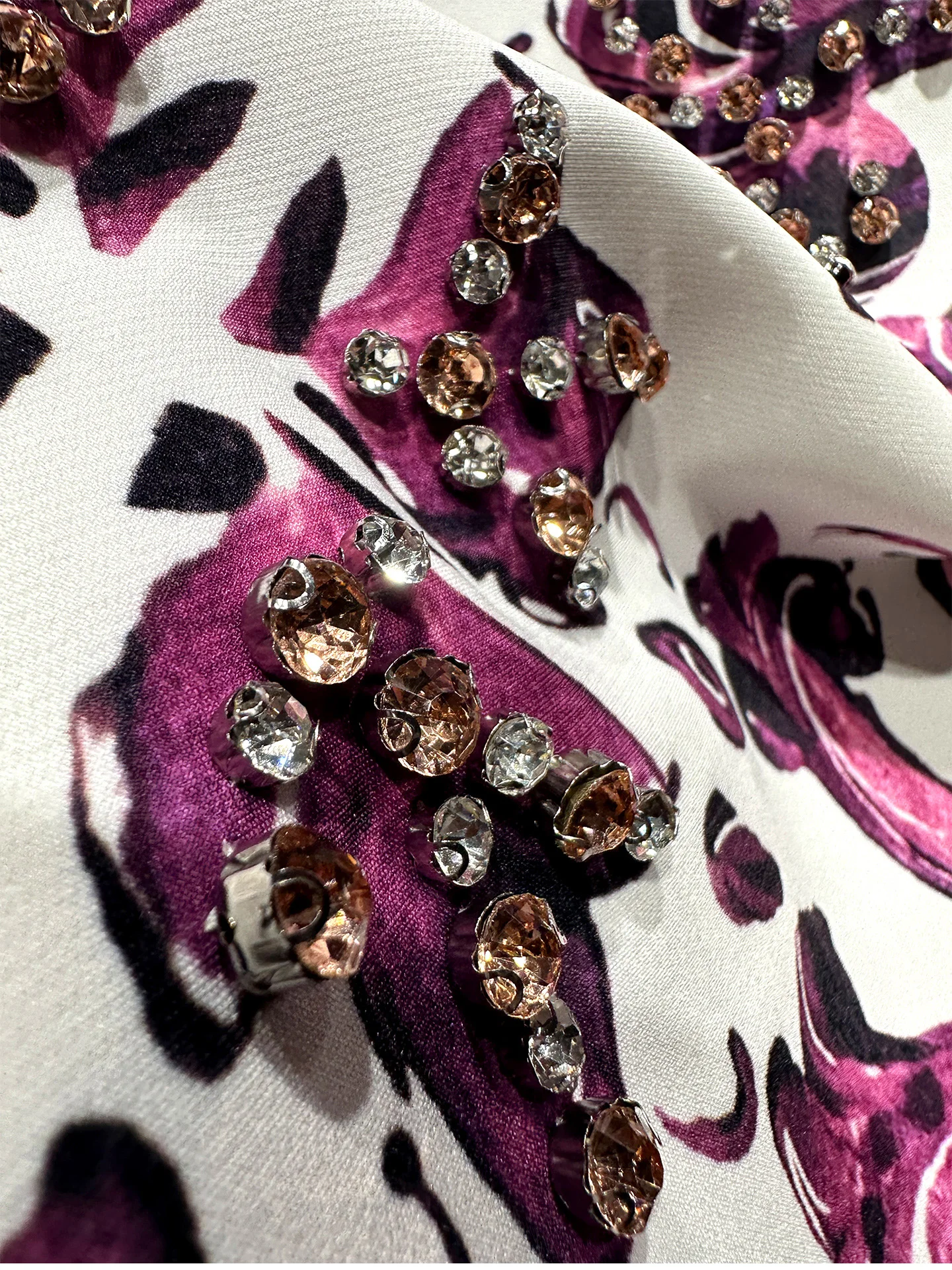 Vintage flores impressão vestidos femininos luxo diamantes elegante vestido de manga curta em torno do pescoço elegante senhora mini vestidos a linha