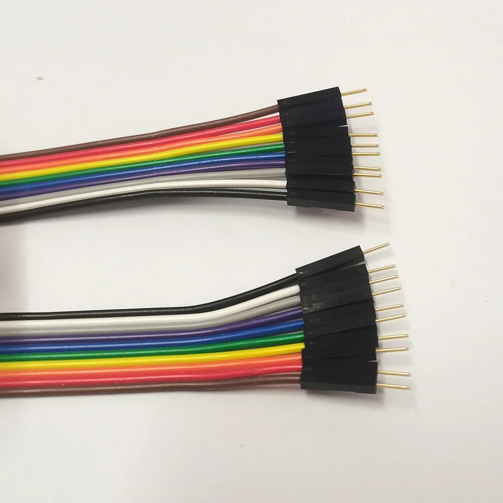 10P Regenbogen-Jumper-Verlängerungskabel, 2,54 mm Rastermaß, Stecker auf Stecker, Stecker auf Buchse, Buchse auf Buchse, Draht für Breadboard DIY, 0,2, 0,3 m, 0,5 m, 1 m – Detail 8