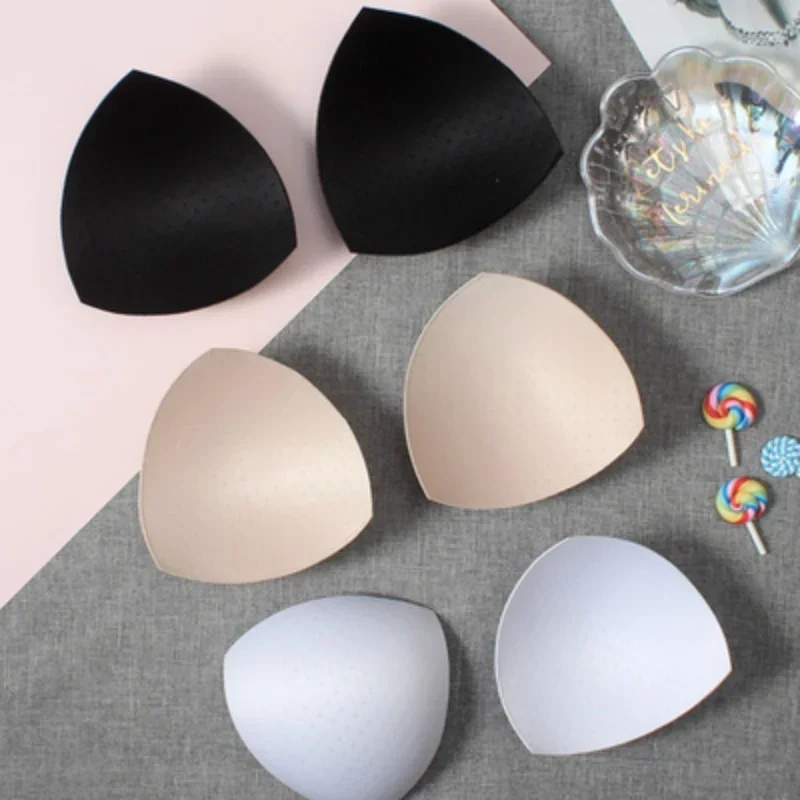 Bikini Bra Pad Round Triangle Cups Chest Push Up Insert Foam Pads for Swimsuit Padding Accessories Removeable Enhancer Bra Pads