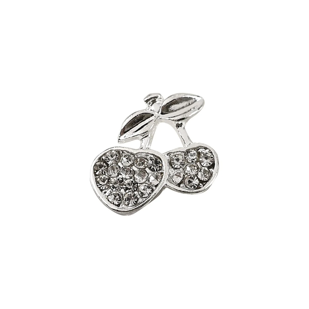 10 Uds. De aleación de lujo 3D, diamantes de imitación completos para decoración de uñas, dijes de cereza, accesorios de joyería para decoración de uñas, suministros de diseño de manicura