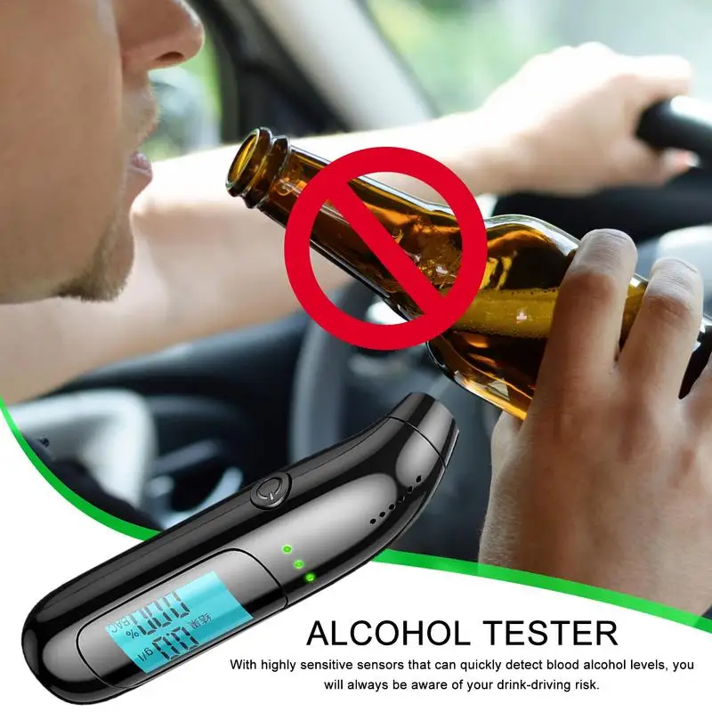 

Automatic LED Display Alcohol Tester Portable Drunk Drive Alcohol Tester Professional Fast Accurate Blood Alcohol Content Result