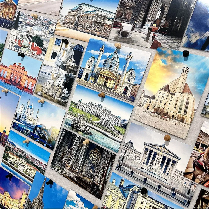 โปสการ์ดภาพทิวทัศน์สำหรับเดินทาง ขนาด 10x14 ซม. จำนวน 30 ชิ้น สำหรับตกแต่งผนัง งาน DIY ภาพพื้นหลัง สติ๊กเกอร์ ตกแต่งบ้าน สมุดบันทึก ภาพการ์ด