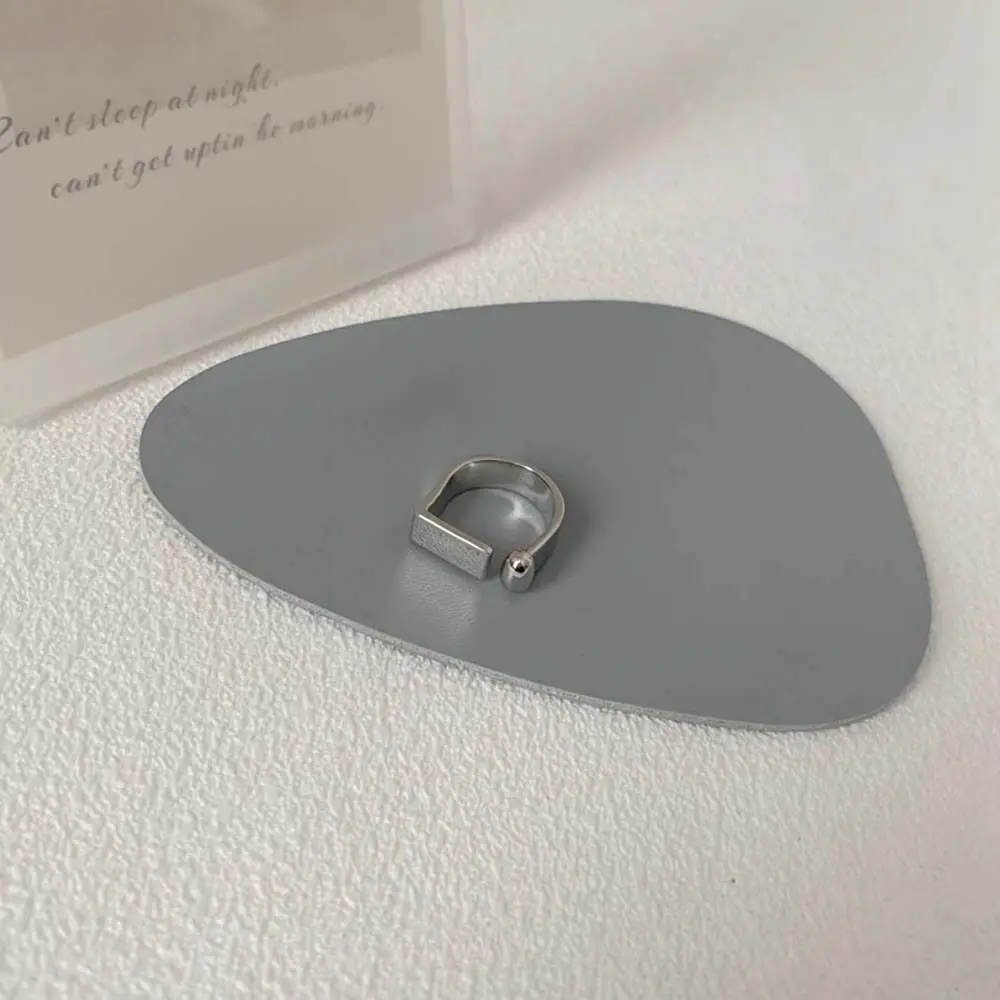 Jewelry Accessories Square Ring Metal Geometric Opening Silver Color Square Open Rings Open Adjustable Gold Square Alloy Ring