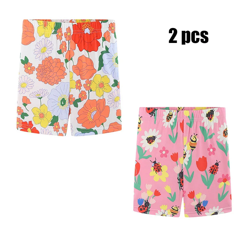 

New Arrival 2 pcs Sets All Printed Children's Girls Shorts Fashion Kids Trousers Pants Cute Baby Girls Short Pants