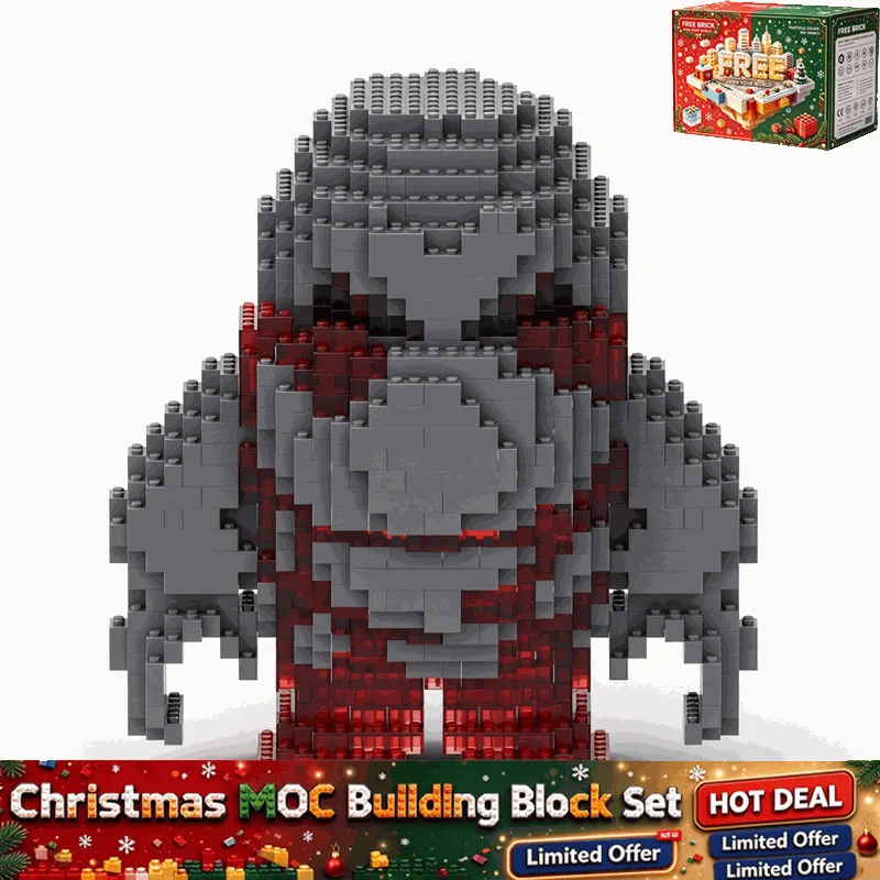 1335PCS MOC Giant Rock Monster Creature Model Custom Building Blocks Opening Mouth DIY Creative Assembly Educational Toy Gift