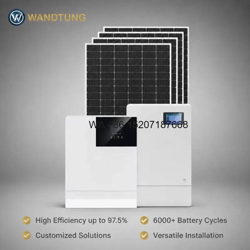 Wmwmnu for 50KW Off Grid Solar System 70KW 100KW Solar PV System Smart Hybrid Solar Kit Farm Power Solution
