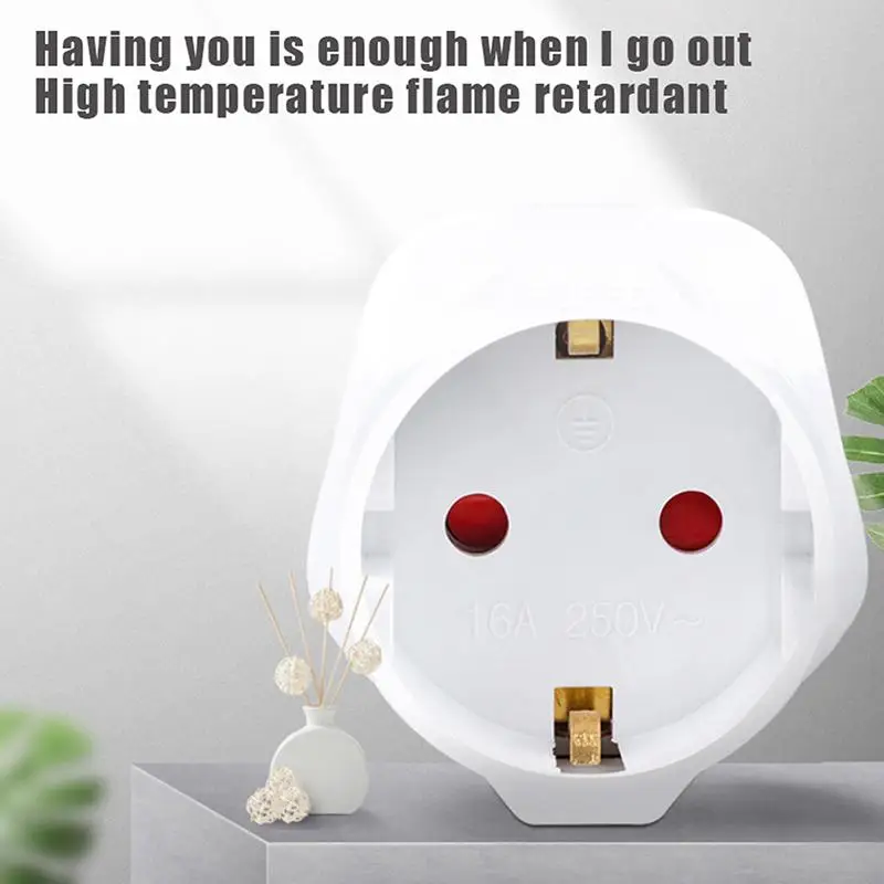 Multifunctional EU Euro European To UK Plugs Adapter 250V 13A Fused Universal Adaptor Power Converter Plugs 2 Pin Socket Travel