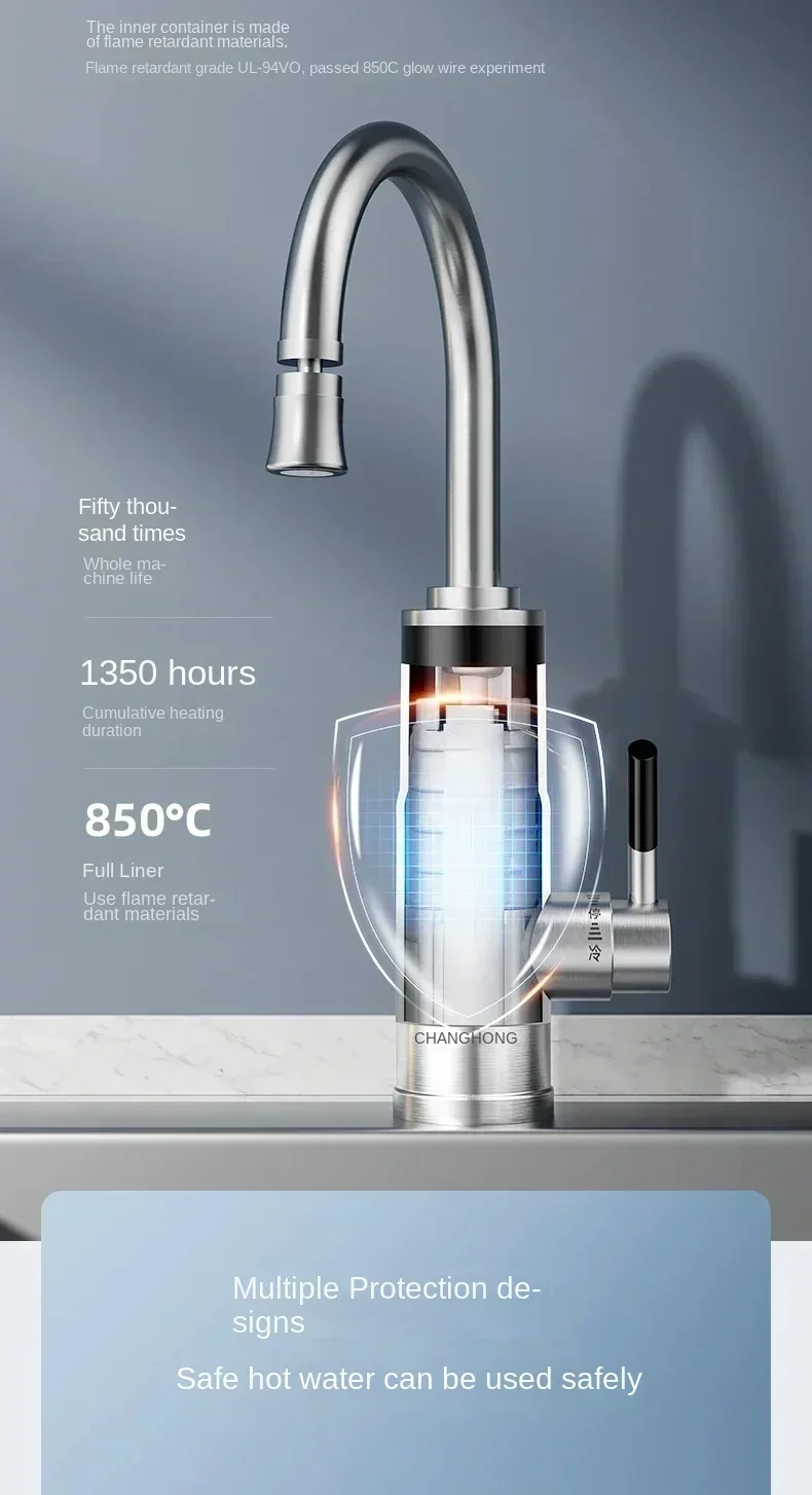 220V Kitchen Aid Water Heater – Enjoy Hot Water Anytime, Anywhere with Changhong's Instant Heat Faucet