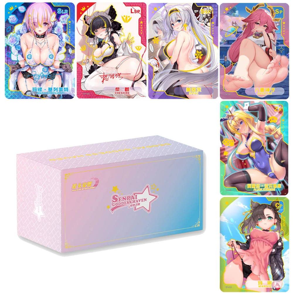 Senpai Goddess Haven4 5 Wholesale 5boxes Anime Games Girl Party Swimsuit Bikini Feast Booster Box Children Hobbies Gift