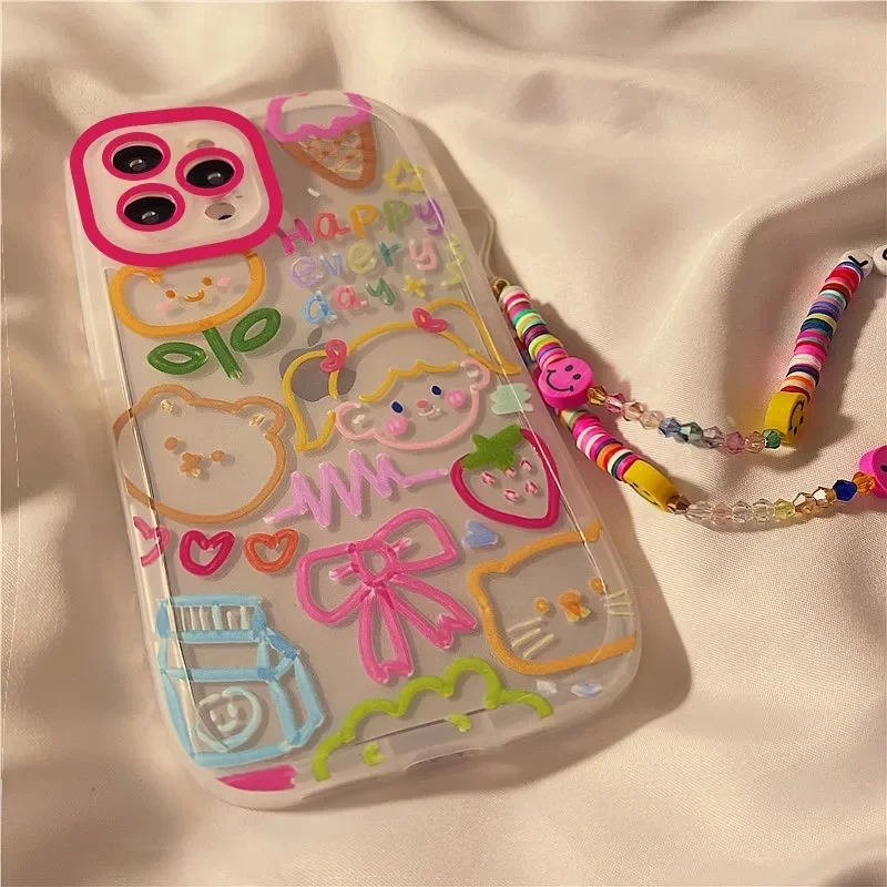 TD52 Cute Animal Girl For Samsung Galaxy S9 S10 S20 S21 FE S22 Plus A21S A51 A52 A72 A12 A32 Case DIY TPU Soft Cover