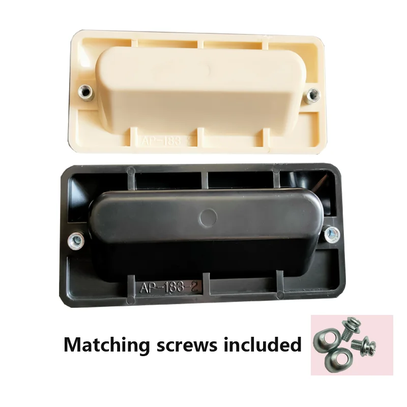 مقبض باب خزانة من البلاستيك الهندسي ABS مكون من ثلاث قطع مع مقبض باب صندوق كمبيوتر مخفي #5