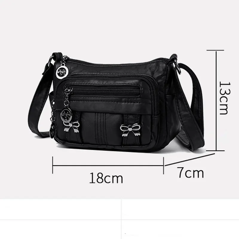 Women Bag High Quality Woman\'s Soft PU Leather Shoulder Bags Multi-Layer Classic Crossbody Bag Luxury Designer Handbag and Purse