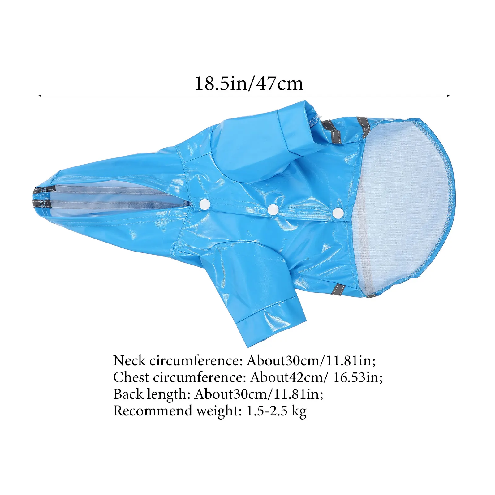 

Lightweight Waterproof Dog Raincoat Reflective Jacket For Small Medium Large Dogs Reusable Pet Raincoats Hooded Outdoor Rain