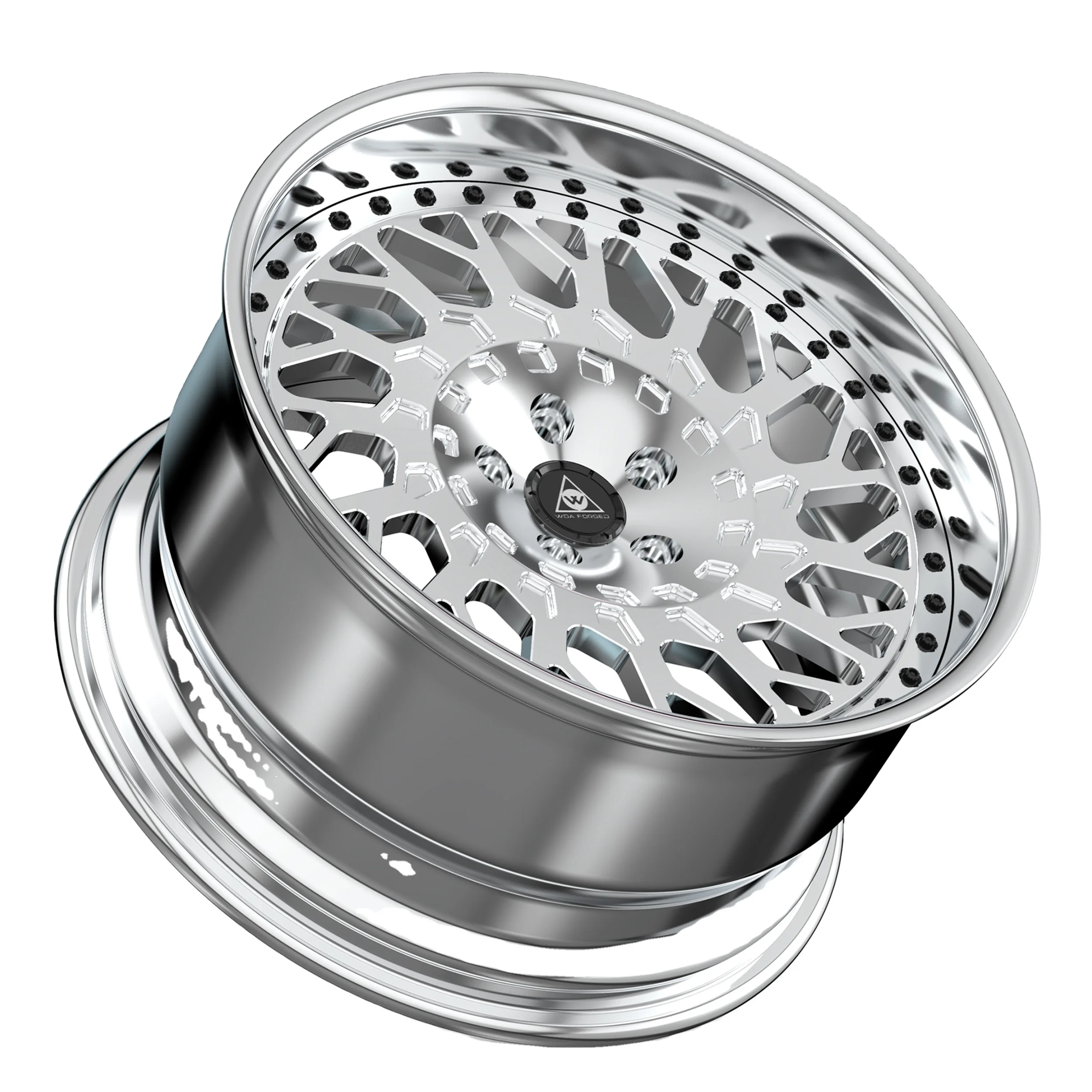 

Fulled Polishing Shinny Mirror Chrome Multi-spokes Monoblock 2pcs Forged Alloy Wheels 17-24 with Certification