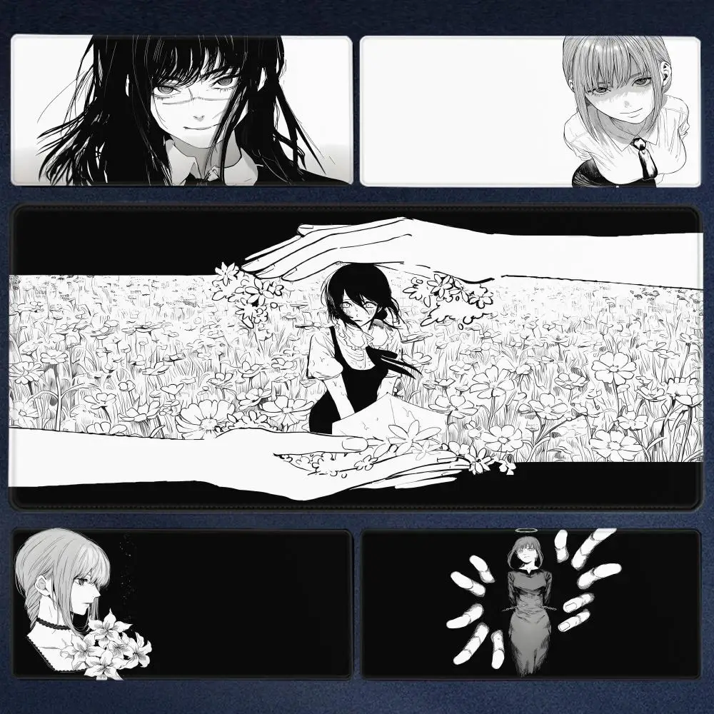 

Chainsaw Man Mouse Pad Anime Mouse Mat Gamer Makima Gaming Accessories Mousepad Large Keyboard DeskMats Computer Keyboard Pad