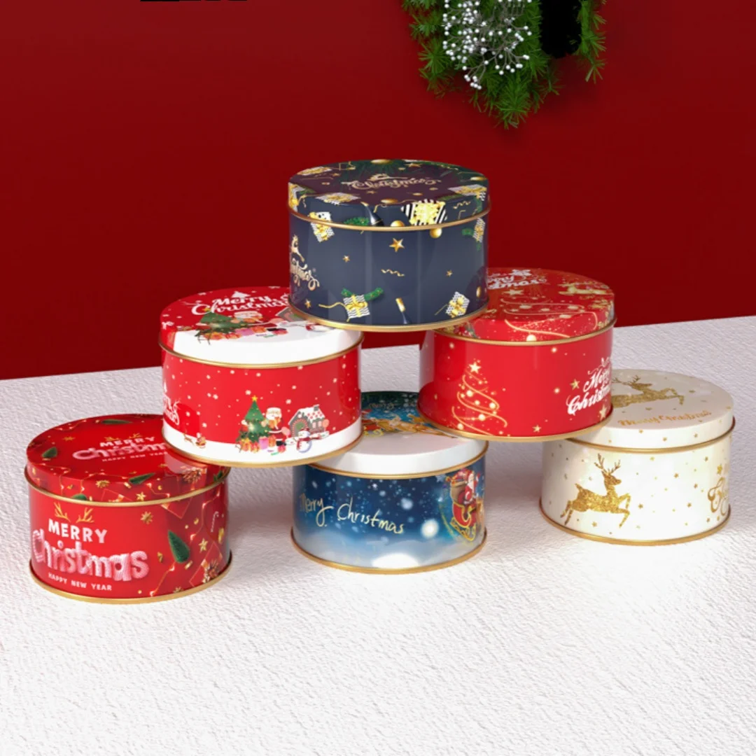 هدية عيد الميلاد صندوق صفيح الأيائل نمط القصدير صندوق تغليف الهدايا صناديق متعددة الأغراض سانتا كلوز القصدير صندوق لعطلة ديكور هدية #4