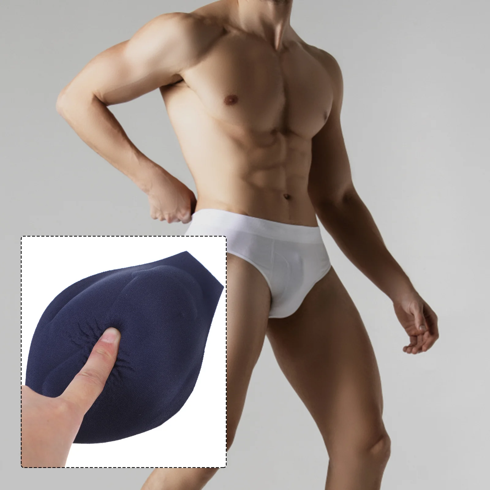 

2Pcs Underwear Enhancing Sponge Cup for Men Swimwear Briefs Portable Light Support Pad Increases Confidence Masculine Look