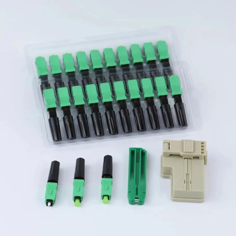 

APC Fast Single Mode SC UPC Fiber Optic Quick Connectors Mechanical Adapter For FTTH CATV Network