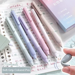 6PC Morandi Colored Neutral Pen With Rotating Core and Retro Color Student Note Taking Marker Pen Hand Accounting Pen Marker Pen