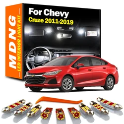 MDNG 13Pcs Canbus Accessories For Chevrolet Cruze 2011-2014 2015 2016 2017 2018 2019 LED Interior Dome Map Light Kit Car Bulbs