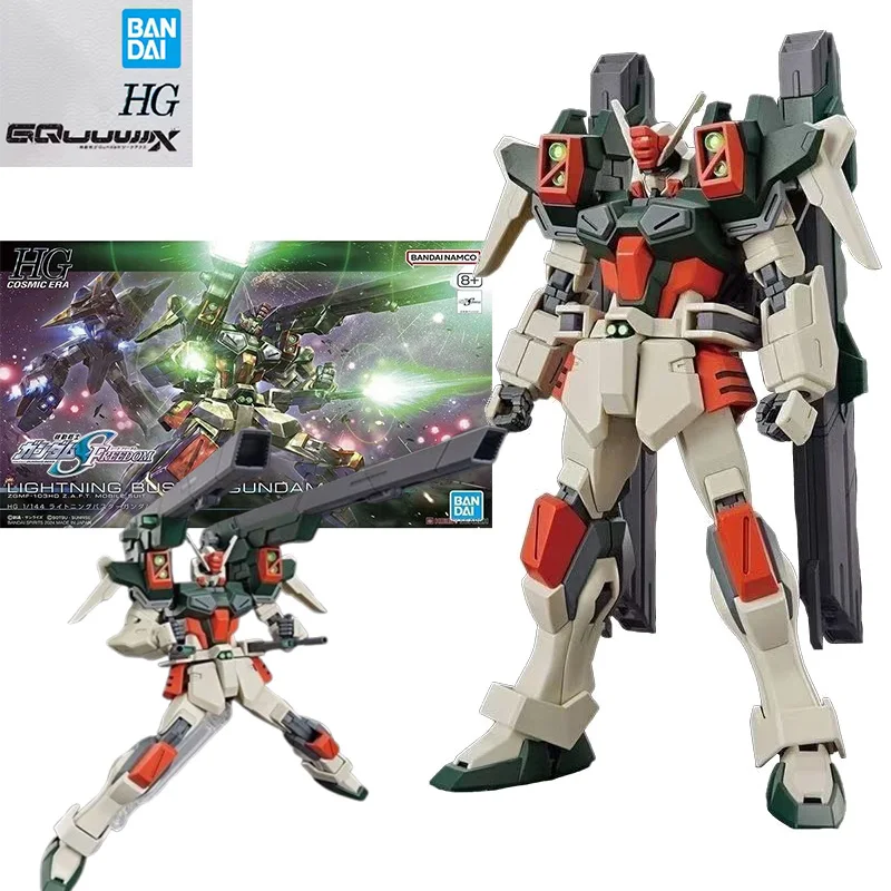 بانداي حقيقية البرق بوستر جاندام HG 1/144 أنيمي عمل الشكل روبوت المحيط تحصيل التجمع نموذج لعب هدية الأطفال