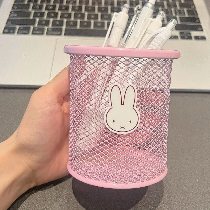 New Miffy Cute Creative Animation Peripheral Desktop Pen Conner Secondary Cartoon Kawaii Large Capacity Desktop Storage Can Gift view 3