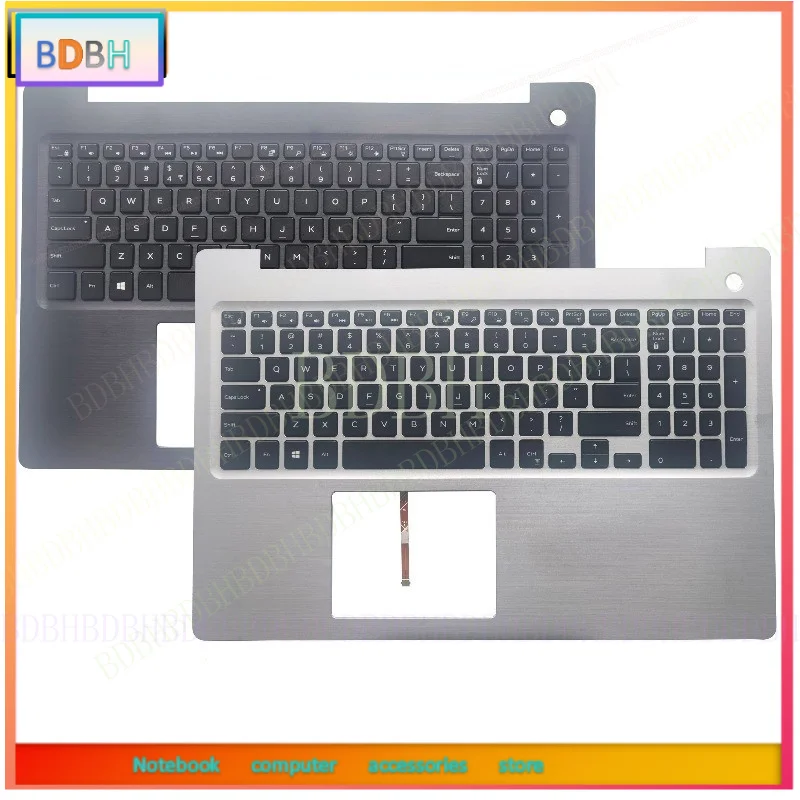 For DELL Inspiron 15-5000 5575 5570 Palmrest backlit US Keyboard 0MR2KH 08D7T9