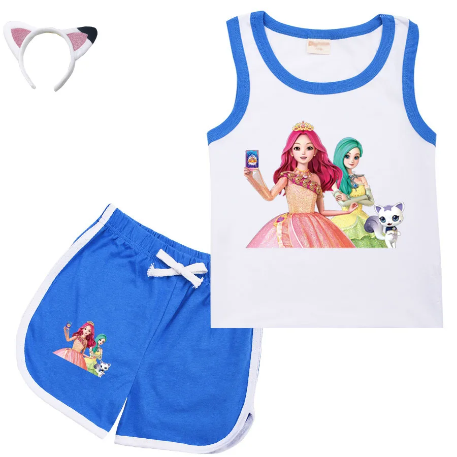 Cartoon Secret Jouju Clothing Kids Summer Sleeveless Vest Top Shorts 2pcs Sets Toddler Girls Outfits Children's Boutique Clothes